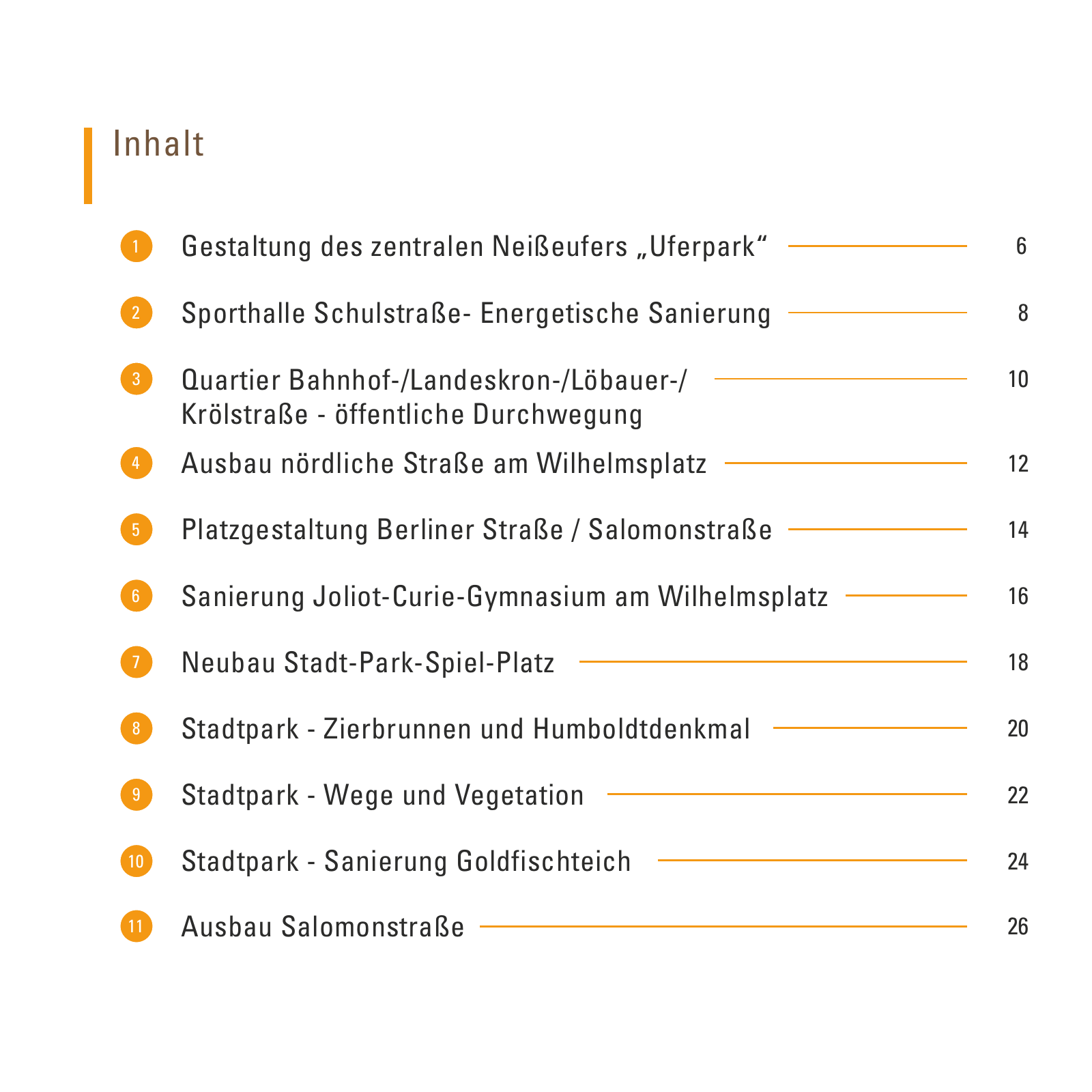 Vorschau Projekte der nachhaltigen Stadtentwicklung 2007-2013 Seite 6